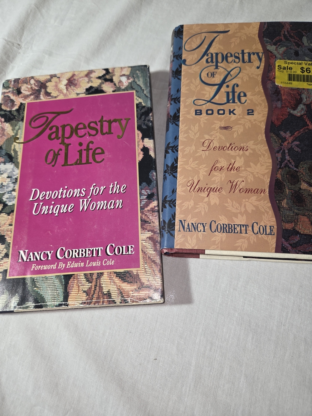 "Tapestry of Life" Books One And Two- Devotional Books By Nancy Corbett Cole